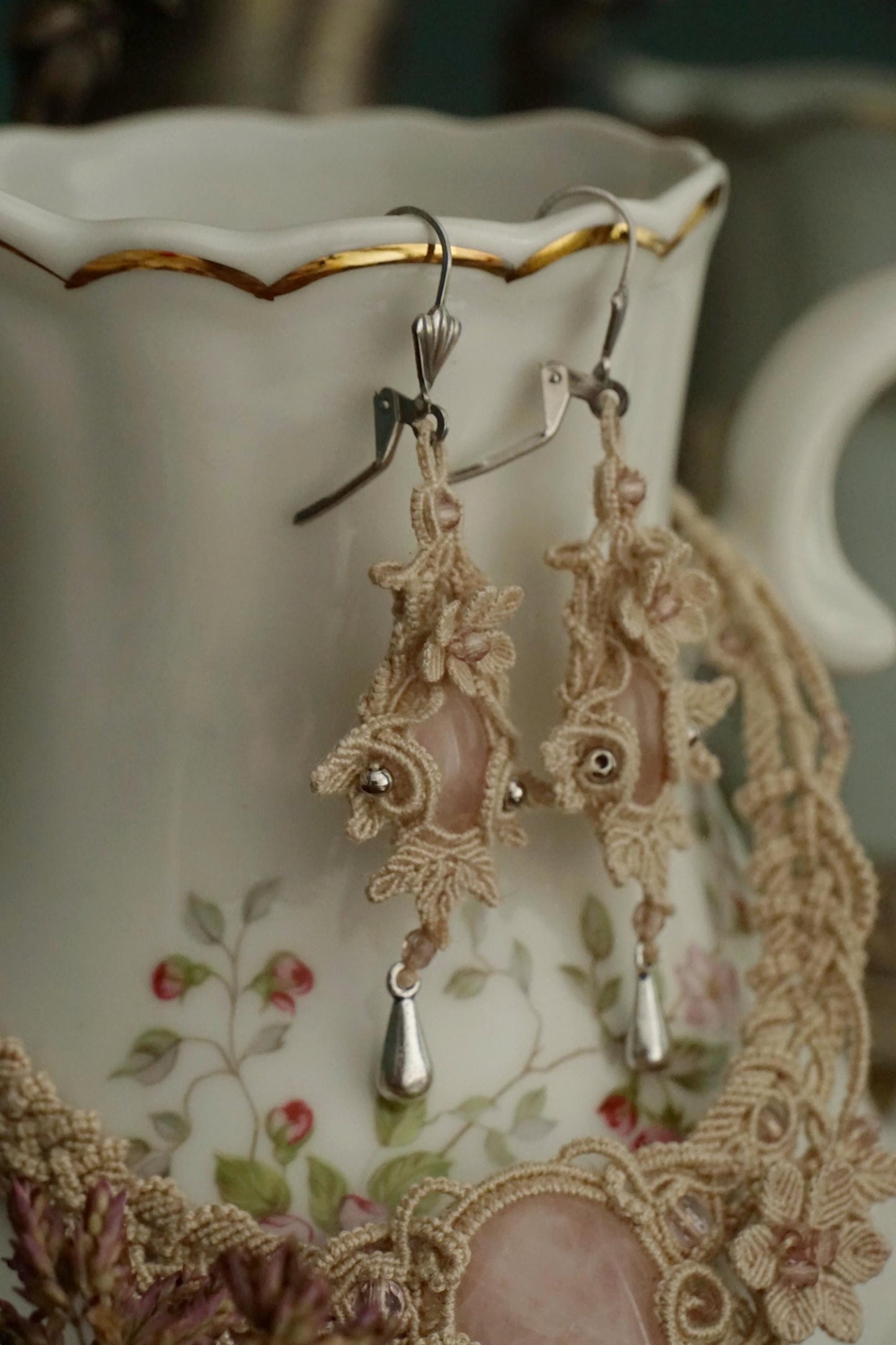 Parure quartz rose Spécial Mariage (lot de 2) - Coton & Astrance