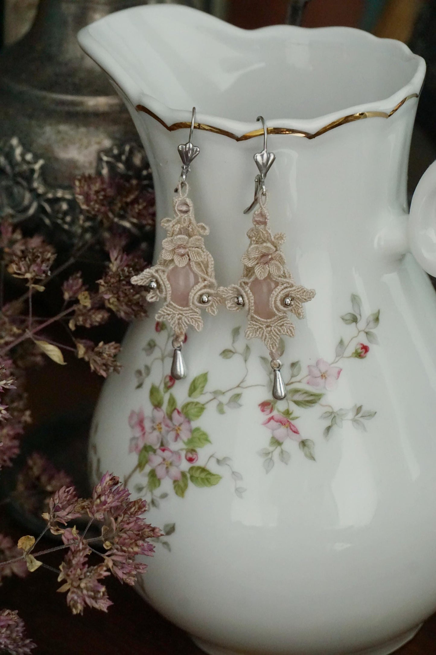Parure quartz rose Spécial Mariage (lot de 2) - Coton & Astrance