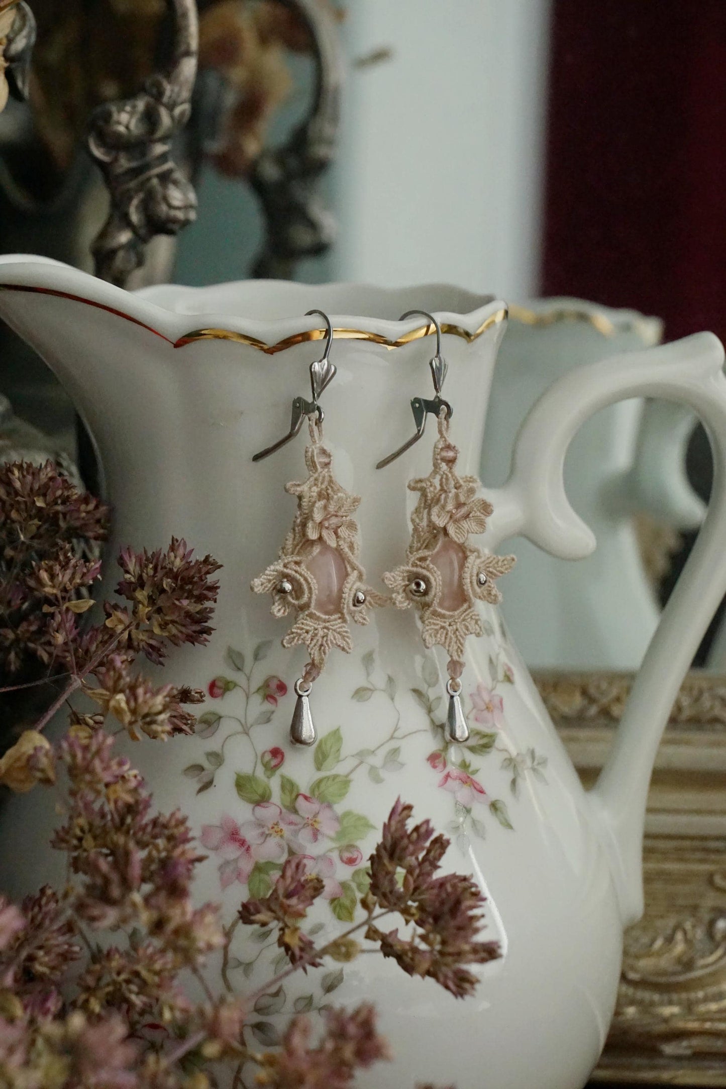 Parure quartz rose Spécial Mariage (lot de 2) - Coton & Astrance