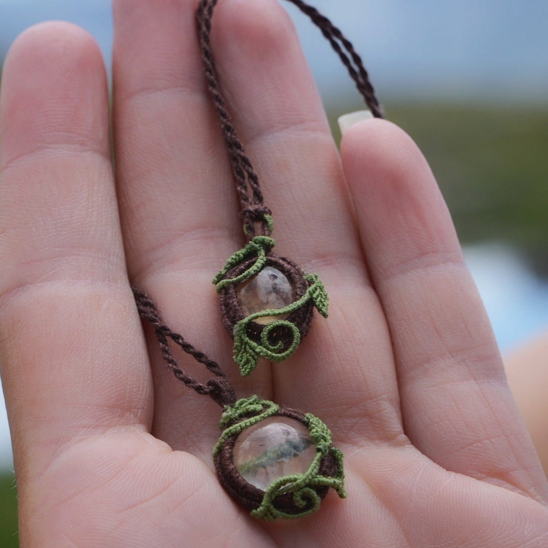 Collier pendentif elfique en citrine non chauffée - Coton & Astrance