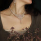 Collier en Micro-Macramé avec Quartz Rose - Coton & Astrance