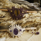 Barrette à Cheveux en Micro macramé Bois de Pommier et Œil de Tigre - Coton & Astrance