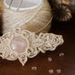 Barrette cheveux bohème en quartz rose – Bijou elfique fait main - Coton & Astrance