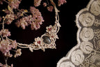 Collier Elfique en Micro macramé avec Grenat Rouge - Coton & Astrance