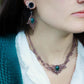Boucles d'Oreilles Elfique en Micro-Macramé avec Aventurine - Coton & Astrance