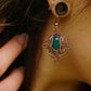 Boucles d'Oreilles Elfique en Micro-Macramé avec Aventurine - Coton & Astrance