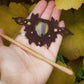 Barrette à Cheveux en Micro macramé Bois de Pommier et Œil de Tigre - Coton & Astrance