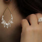 Boucles d’Oreilles en Micro Macramé avec nacre - Coton & Astrance