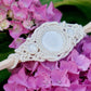 Barrette à Cheveux Macramé et Épingle à Cheveux en Bois de Frêne et Nacre - Coton & Astrance