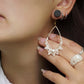 Boucles d’Oreilles en Micro Macramé avec nacre - Coton & Astrance