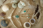 Pendentif en Micro Macramé Bohème avec Amazonite Turquoise et Nacre - Coton & Astrance