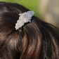 Barrette cheveux bohème en quartz rose – Bijou elfique fait main - Coton & Astrance