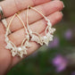 Boucles d’Oreilles en Micro Macramé avec nacre - Coton & Astrance