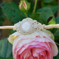 Barrette à Cheveux Macramé et Épingle à Cheveux en Bois de Frêne et Nacre - Coton & Astrance