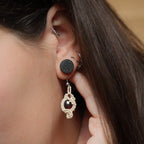 Boucles d’oreilles légères en grenat pierre naturelle – Coton et Astrance