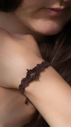 Bracelet asymétrique bohème en citrine et grenat - Coton & Astrance