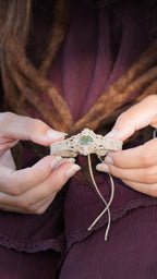 Bracelet celtique artisanal en coton lin clair – Coton et Astrance