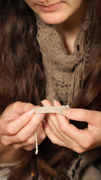 Manchette réglable en coton naturel et acier inoxydable Coton et Astrance