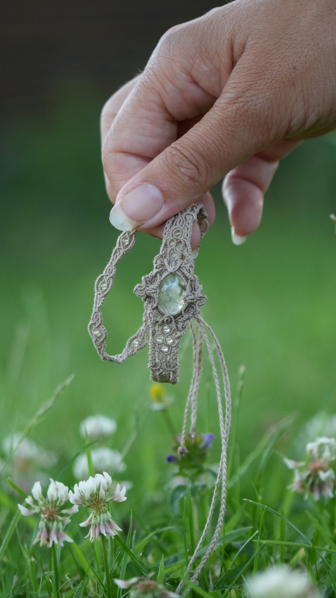 Bracelet stacking pierre verte naturelle – Coton et Astrance