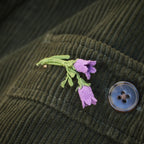 Broche Campanule en micro macramé – Accessoire sac floral bohème elfique - Coton & Astrance