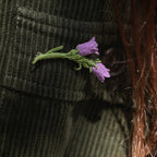 Broche Campanule en micro macramé – Accessoire sac floral bohème elfique - Coton & Astrance