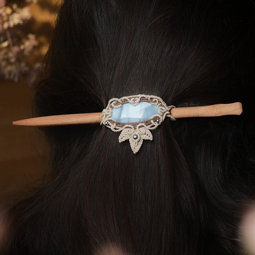 Accessoire coiffure queue, demi-queue, chignon, hivernal — Coton et Astrance