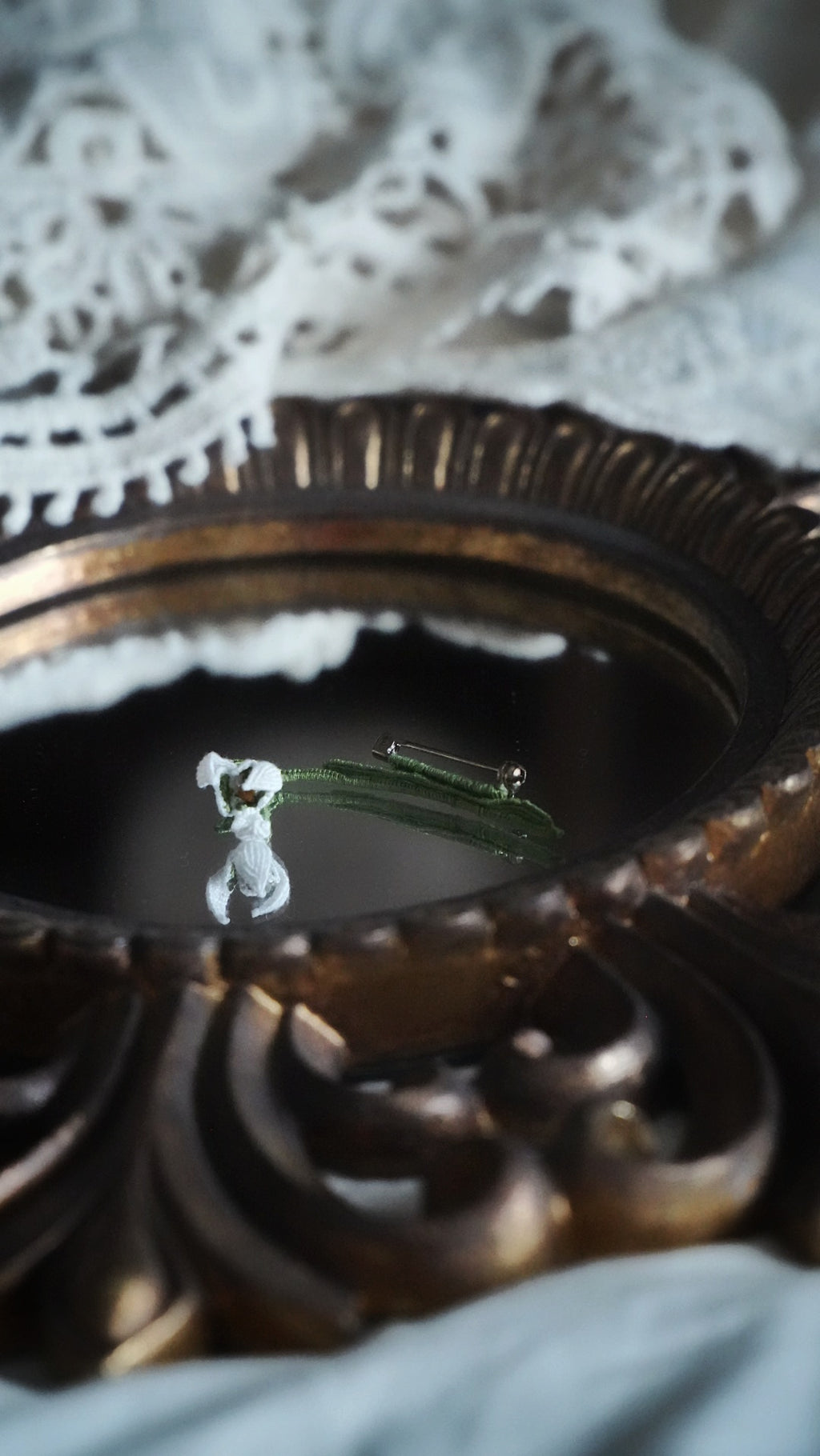 Fleur d’hiver textile réaliste en coton naturel Coton et Astrance