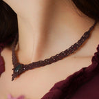 Collier réglable grâce à coulisse tubulaire - Coton et Astrance