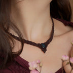 Collier réglable grâce à coulisse tubulaire - Coton et Astrance