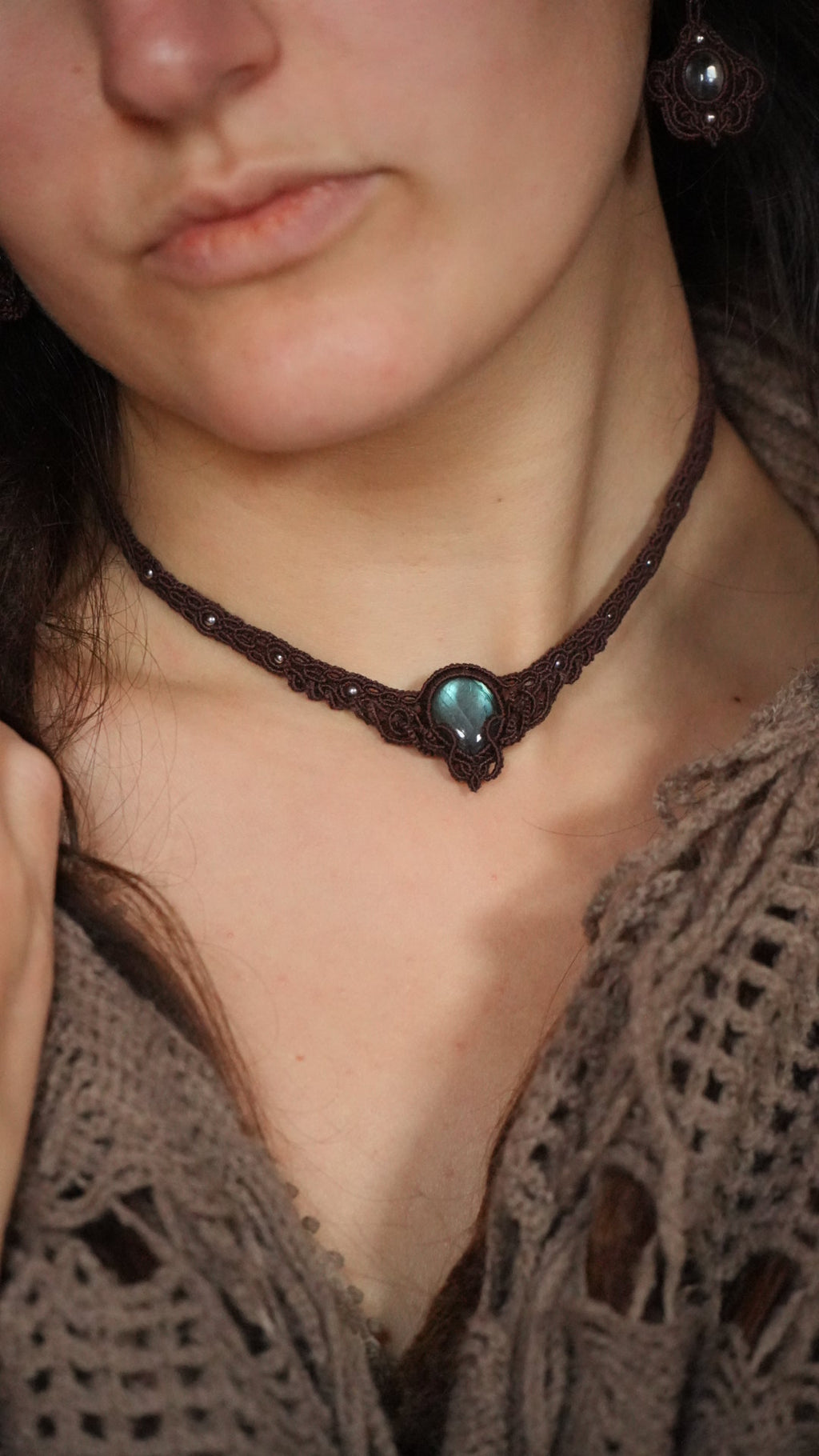 Collier talisman magique style elfique – Coton et Astrance