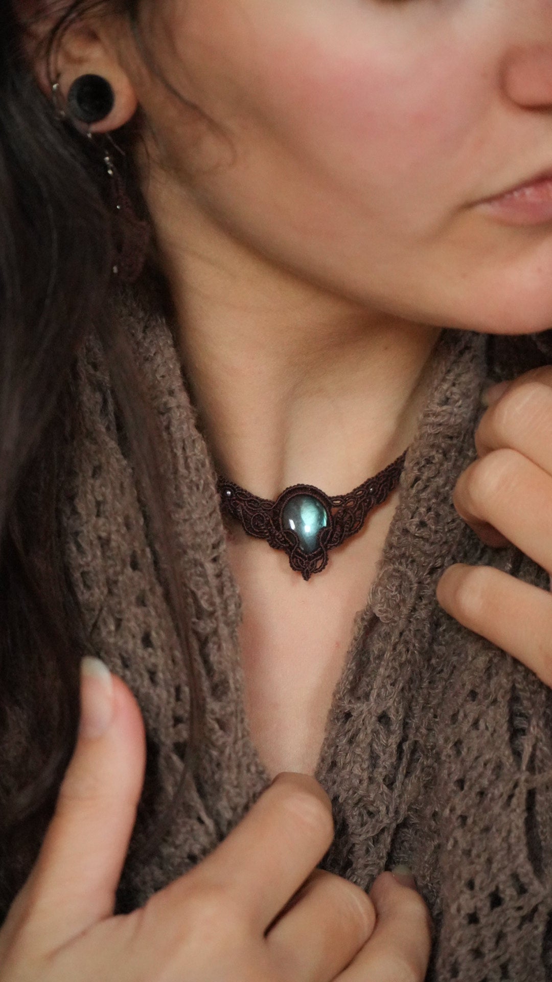 Collier talisman magique style elfique – Coton et Astrance