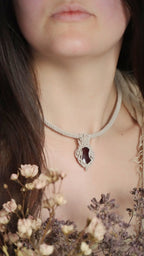 Collier réglable pierre naturelle pour mariage et festival - Coton & Astrance
