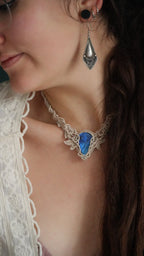 Collier elfique inspiré des forêts enneigées Coton et Astrance