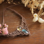 Bijou plastron fait main style féerique montagne automne - Coton et Astrance