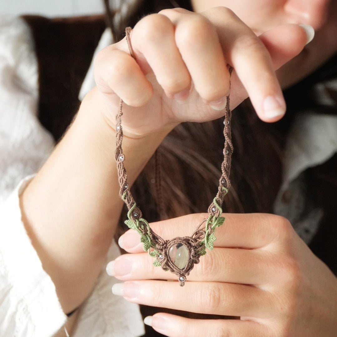 Détail du tissage V et des entrelacs celtiques - Coton et Astrance