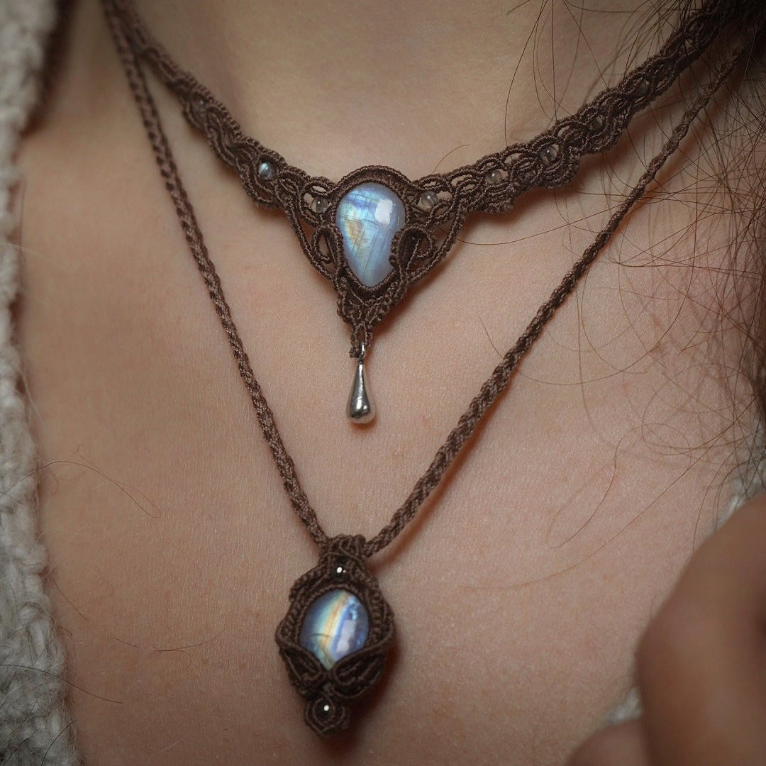 Collier elfique celtique fait main pour mariage et cosplay — Coton et Astrance