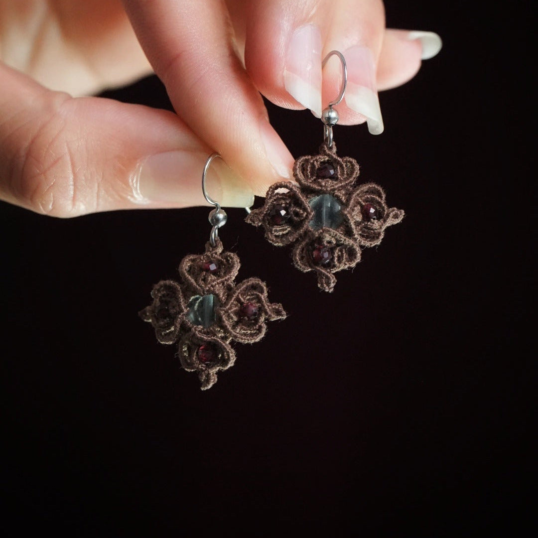 Vue rapprochée du tissage noeud par noeud - Coton et Astrance