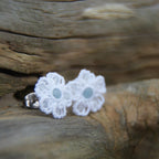 Boucles d’oreilles minimalistes mariage bohème chic, Coton et Astrance