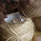 Puces Triangle Celtique en Quartz Rose - Coton & Astrance