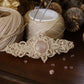 Barrette cheveux bohème en quartz rose – Bijou elfique fait main - Coton & Astrance
