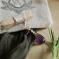 Broche à Cheveux en Micro Macramé, Bois de Frêne et Améthyste - Coton & Astrance