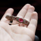 Bracelet femme en micro macramé et pierre naturelle rouge - Coton & Astrance