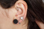 Puces Triangle Celtique en Quartz Rose - Coton & Astrance