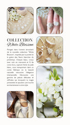 Boucles d'Oreilles en Micro Macramé en Jade Blanc - Coton & Astrance