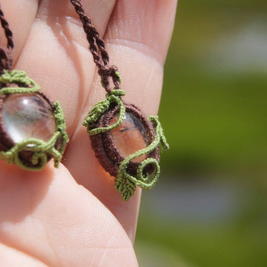 Collier pendentif elfique en citrine non chauffée - Coton & Astrance