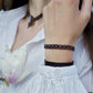 Bracelet Double Rang Réglable en Micro Macramé – Labradorite aux reflets bleus - Coton & Astrance