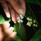 Broche Muguet micro macramé – Bijou floral fait main - Coton & Astrance
