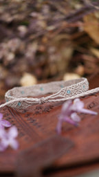 Bracelet bohème elfique en apatite bleue - Coton & Astrance