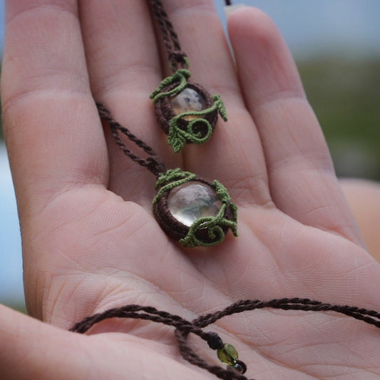 Collier pendentif elfique en citrine translucide - Coton & Astrance