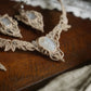 Collier V elfique labradorite pierre de lune • Ras de cou féérique - Coton & Astrance